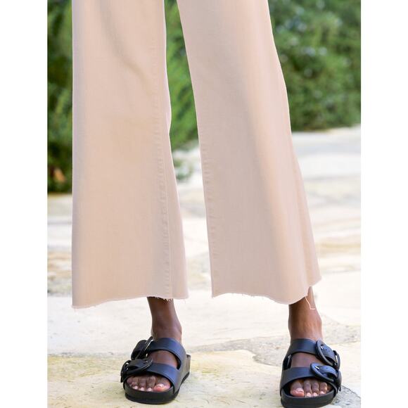 Frank & Eileen Galway Wide Leg Jeans Size 28 Sand Beige Italian Twill - Picture 3 of 15